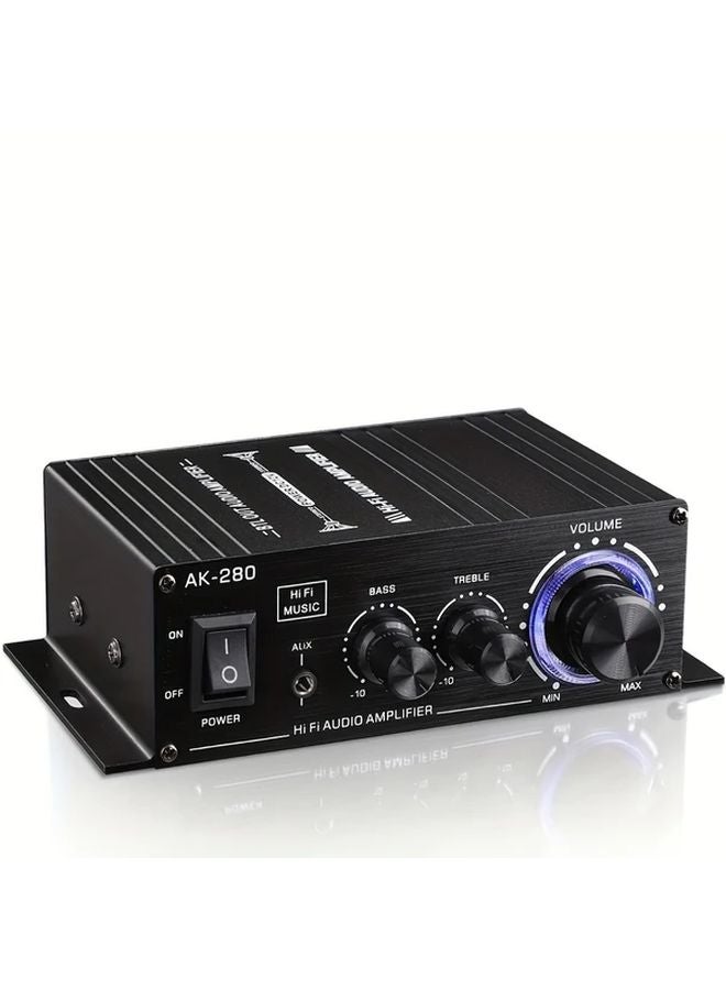 40W Mini 2 0 CH Audio Power Amplifier 1pc Bass Treble Control For Car Home Garage - Image 1